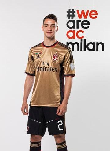 New AC Milan Third Kit 2013-2014- Adidas Gold Milan Jersey ...