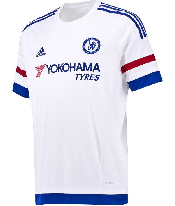 White Chelsea Away Shirt 2015/16- Adidas CFC Alternate Kit 15-16 ...