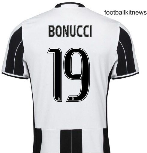 Juventus Home Shirt 16 17 Back