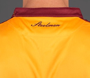 Steelmen Words on back of Motherwell Shirt