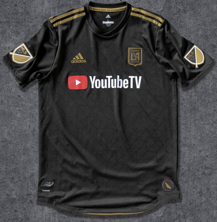 First ever LAFC Jersey 2018 Youtube TV Sponsor- Adidas Los Angeles 
