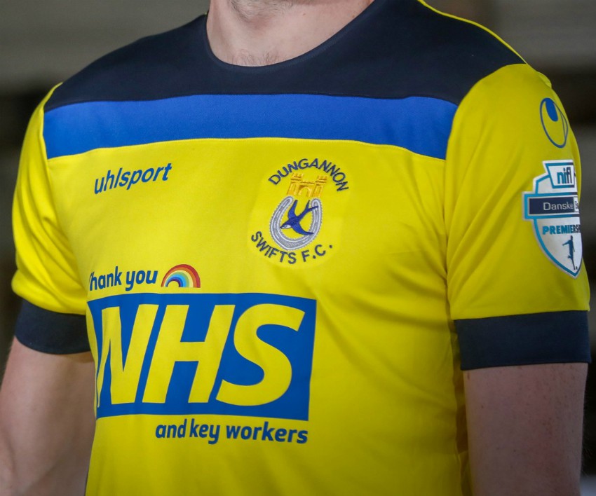 Yellow Dungannon Swifts Away Shirt 2020