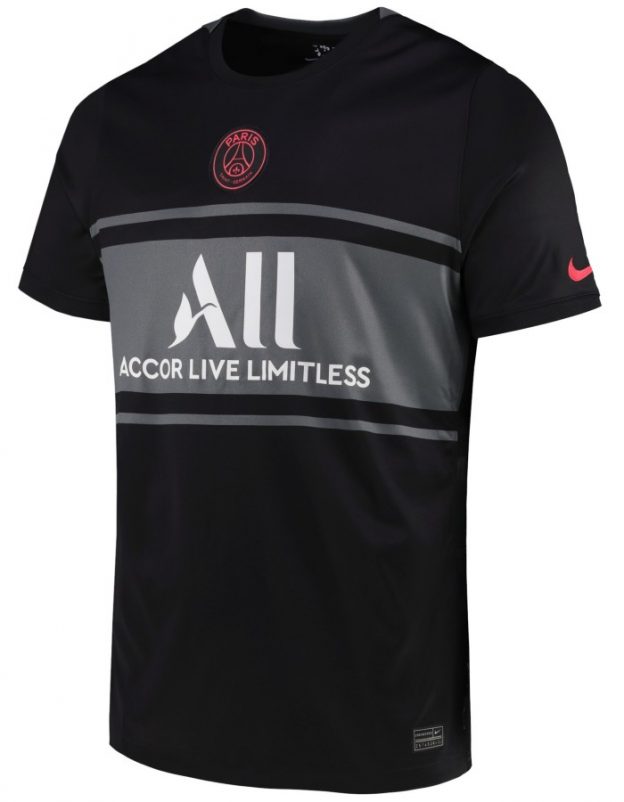 Black Grey PSG Shirt 2021 22
