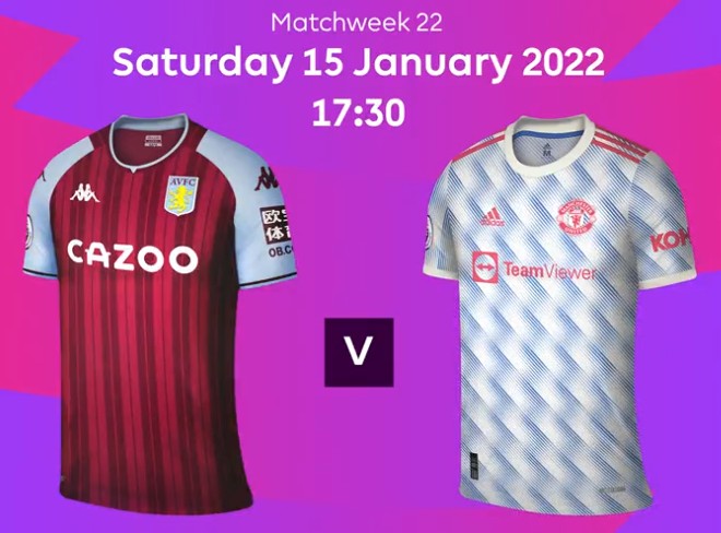 Aston Villa vs Manchester United 2022