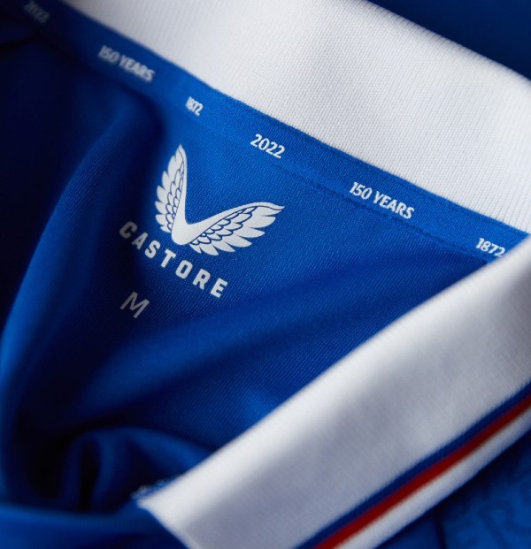 Closeup of Rangers Legends Jersey 2022