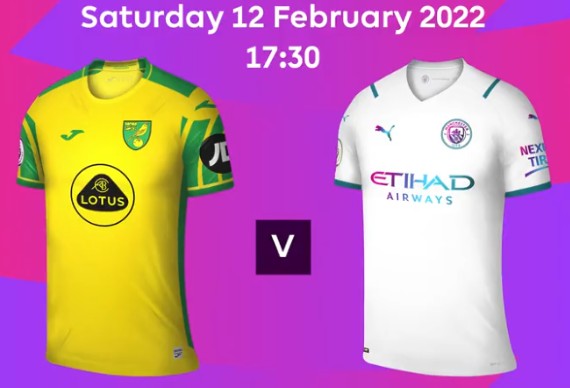 Norwich vs Man City 2022