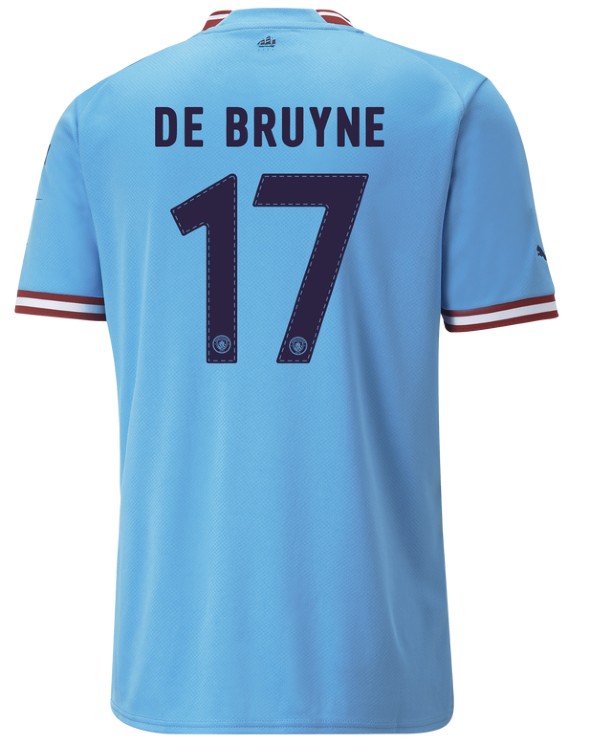 Man City Font and Lettering 2022-23 shirt