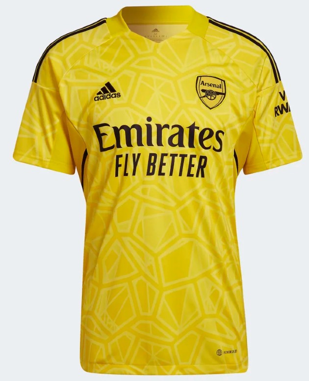 Yellow Arsenal Goalkeeper Jersey 2022 23