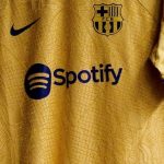 New Barca Away Shirt 2022-2023 | Nike Gold Kit with Barcelona city map design