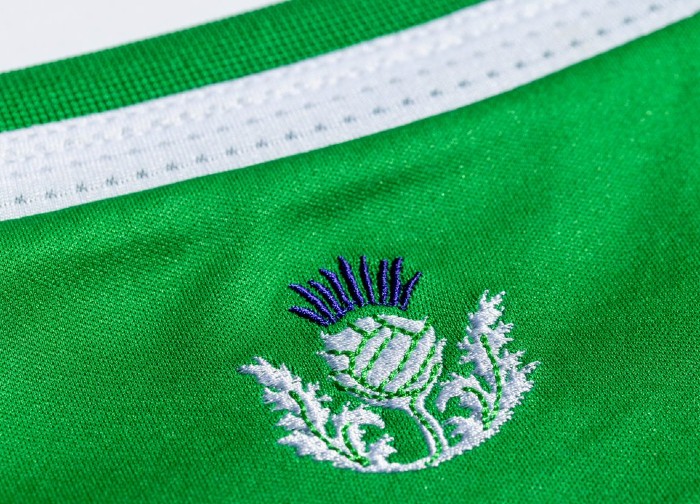 Closeup of Hibs Shirt 22-23