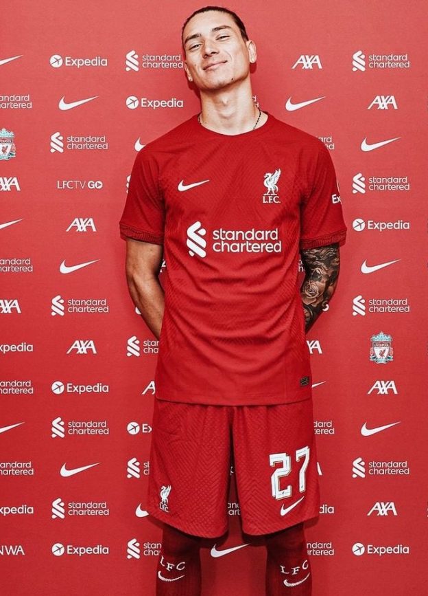 Kit Number Change- Darwin Nunez to wear the No.27 jersey vacated by Origi at Liverpool 