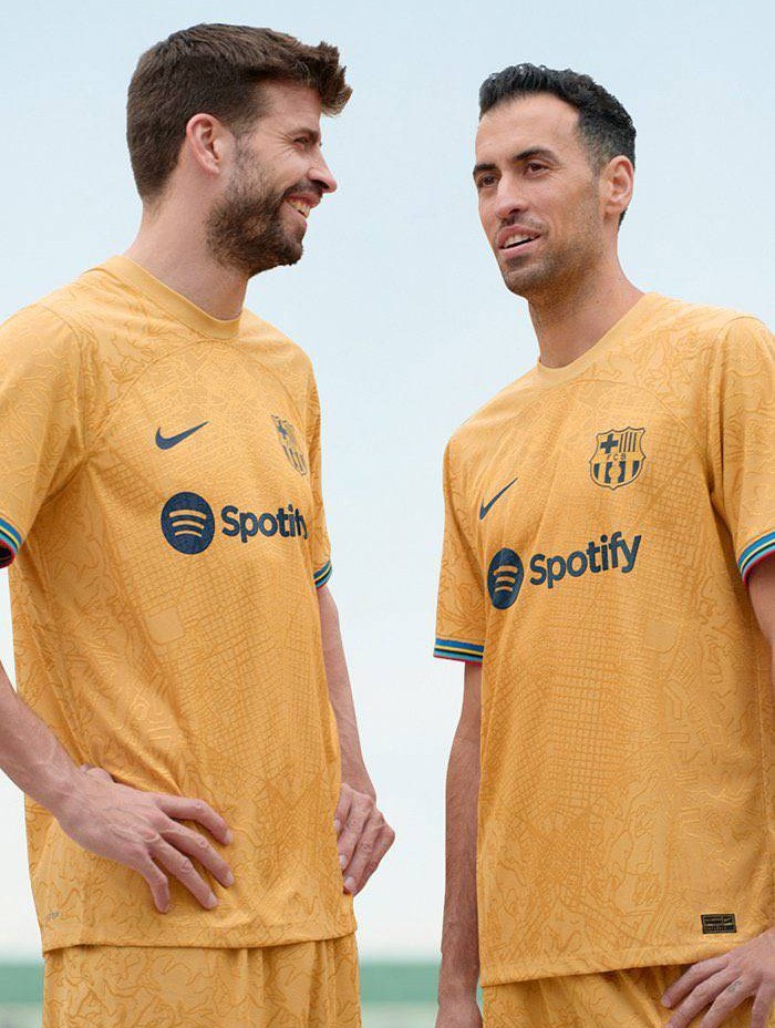New Gold Barcelona Jersey 2022 2023