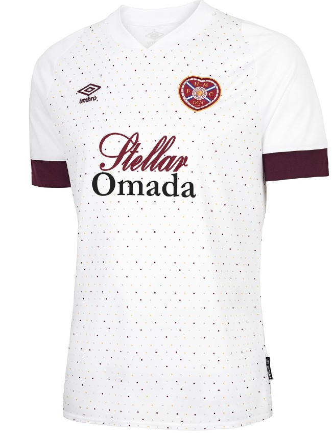 White Hearts Away Kit 2022-2023 | Polka Dot Heart of Midlothian 