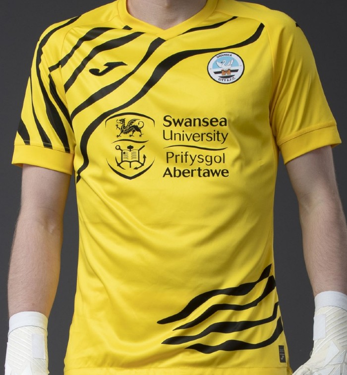 Yellow Swansea Away Goalkeeper Shirt 22 23