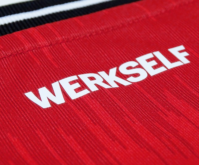 Werkself on Back of Bayer Leverkusen Shirt 2022 23