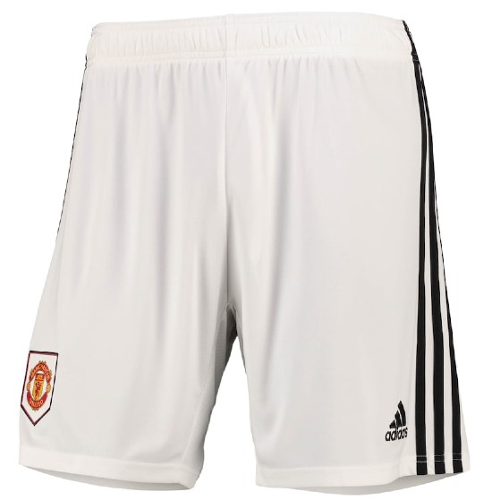White MUFC Home Shorts 22-23