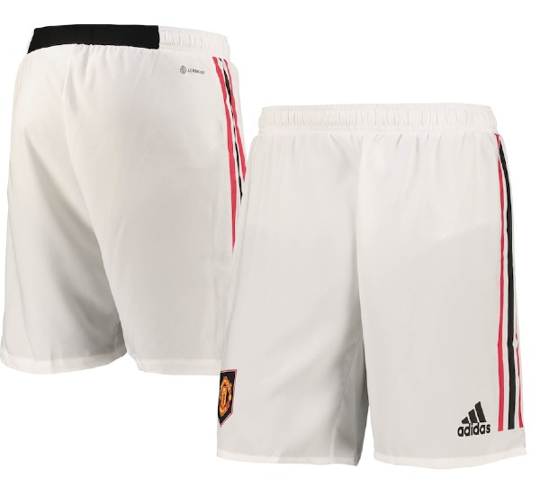 White Manchester United Away Shorts 2022-2023
