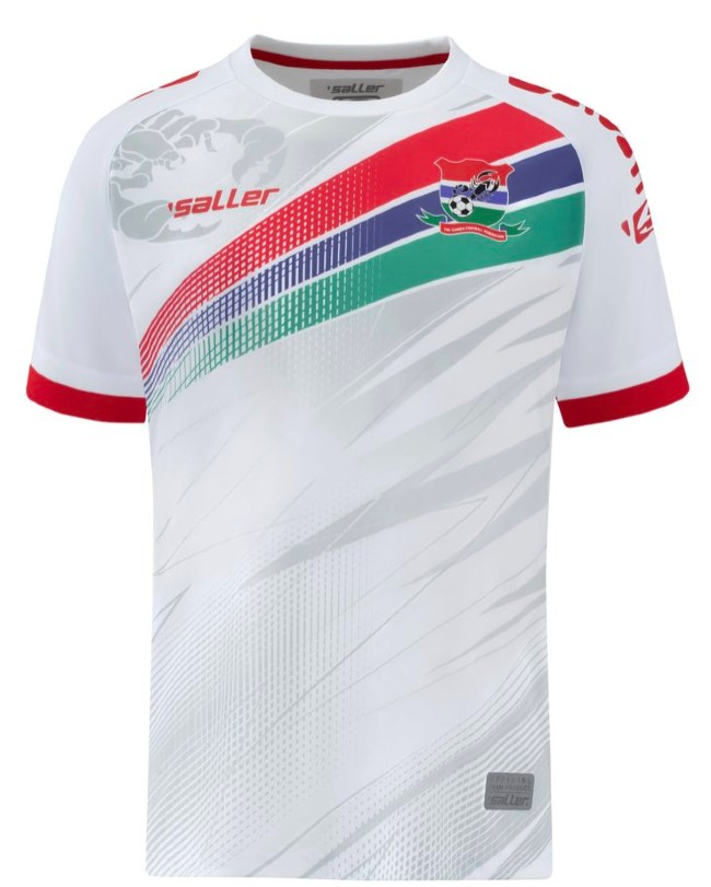 White Gambia Away Soccer Jersey 2022-23