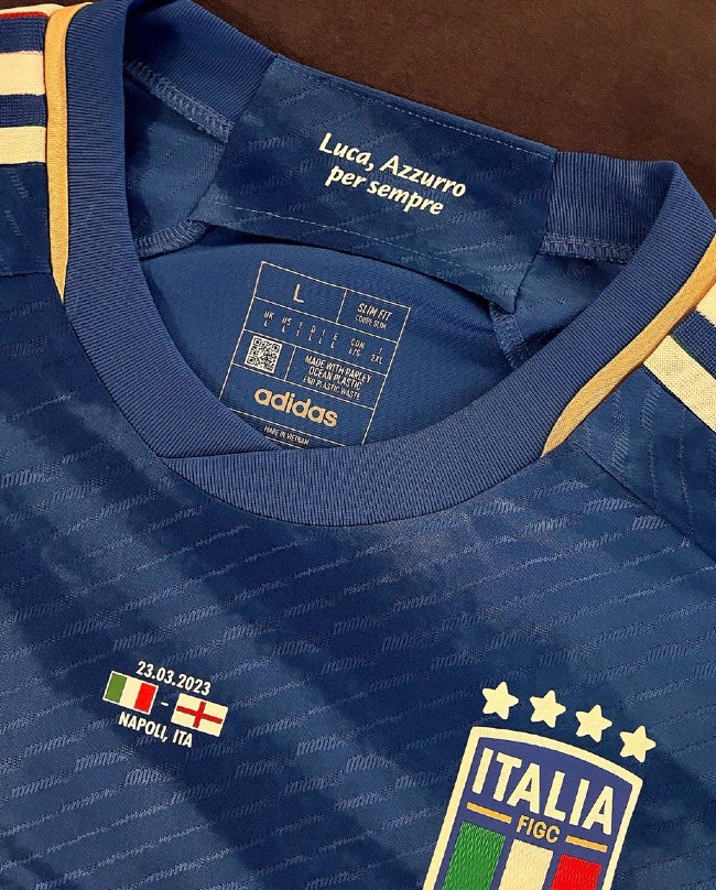 Luca Azzurro Per Sempre Shirt Italy 2023 vs England Vialli Tribute
