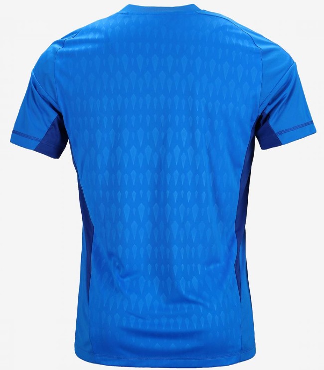 Back of blue juve goalkeeper jersey 2023 2024