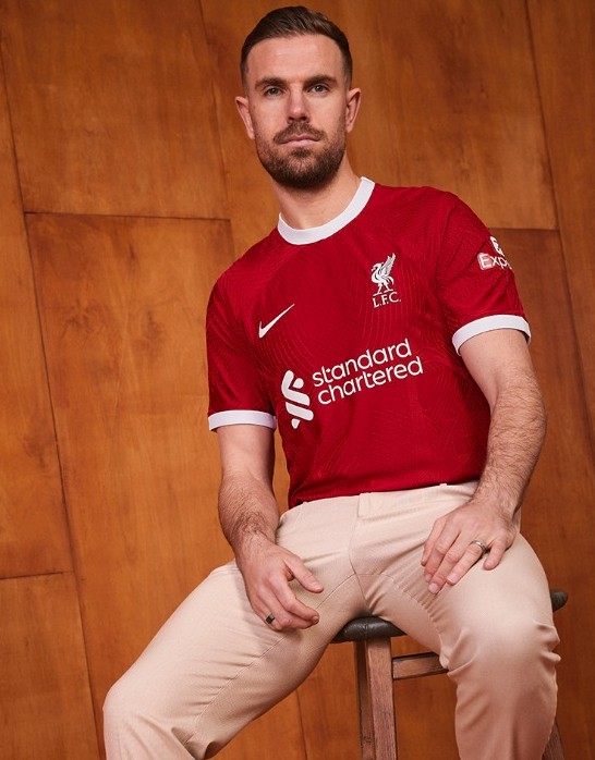 Jordan Henderson New Liverpool Kit 2023-2024