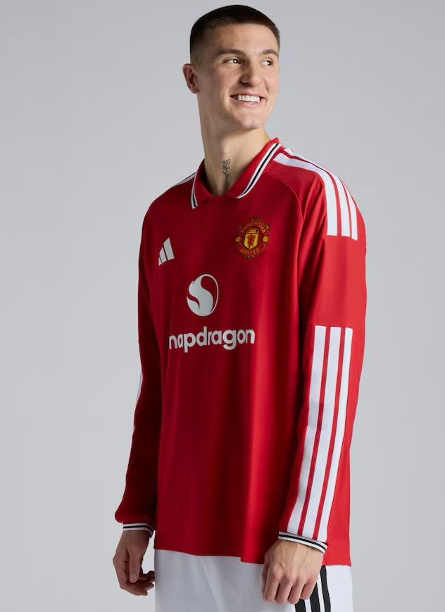 New Man United Long Sleeve Home Shirt 26-27