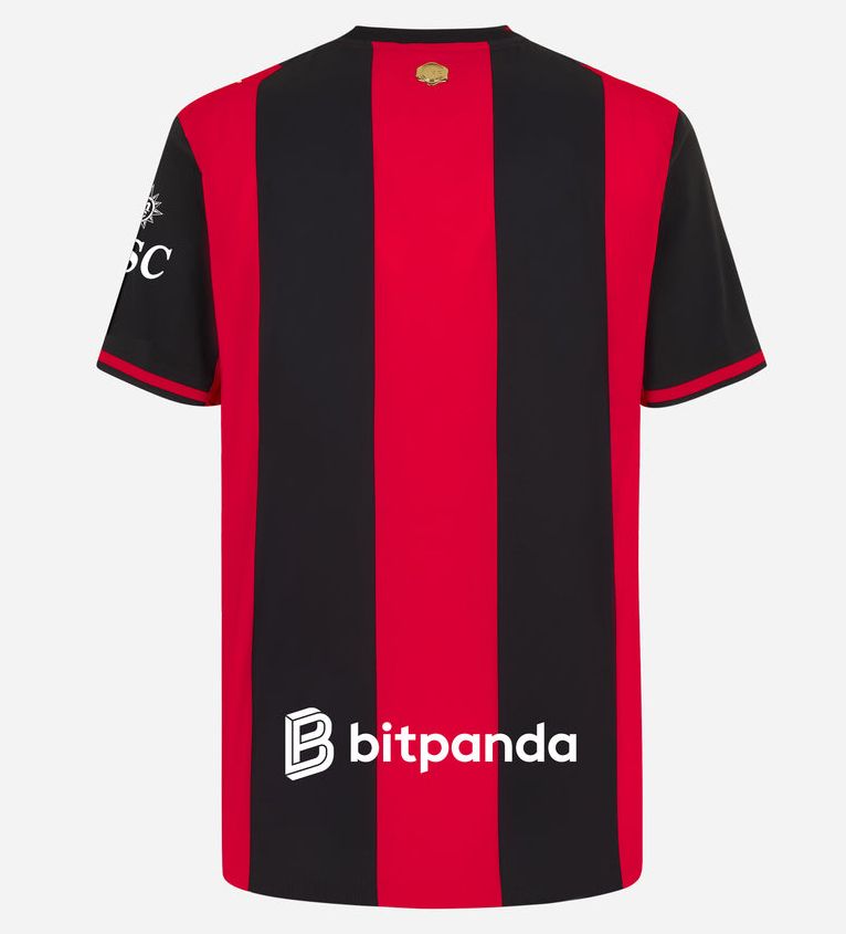 Stripes on back of football shirt in 2026-27 season AC Milan